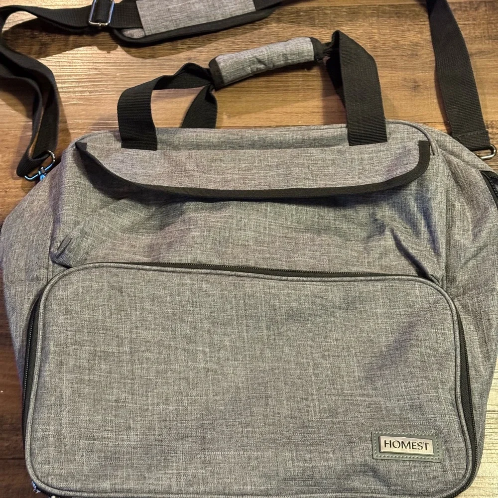 Honest Gray Messenger/ Briefcase Style Bag With 3 Different Compartments